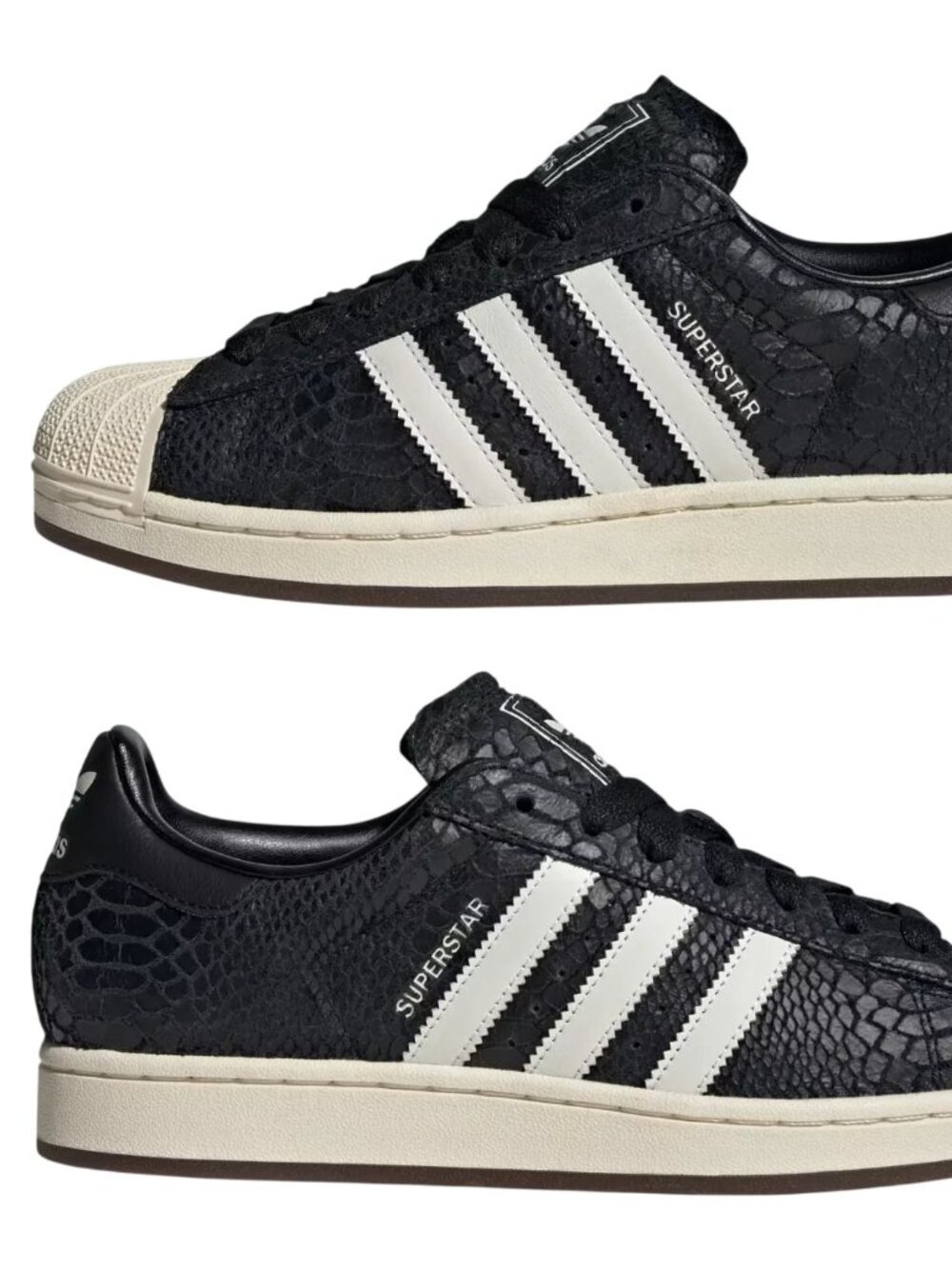 adidas Superstar II Unisex 11m/12w Casual Shoes Black Cream White KH8972 NEW